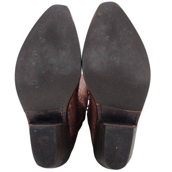 Vintage Cole Haan Cowgirl Boots Women size 8B Woven Cowgirl Cowboy Western Boots - Picture 5 of 15